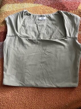 Square Neck Crop Top in Sage